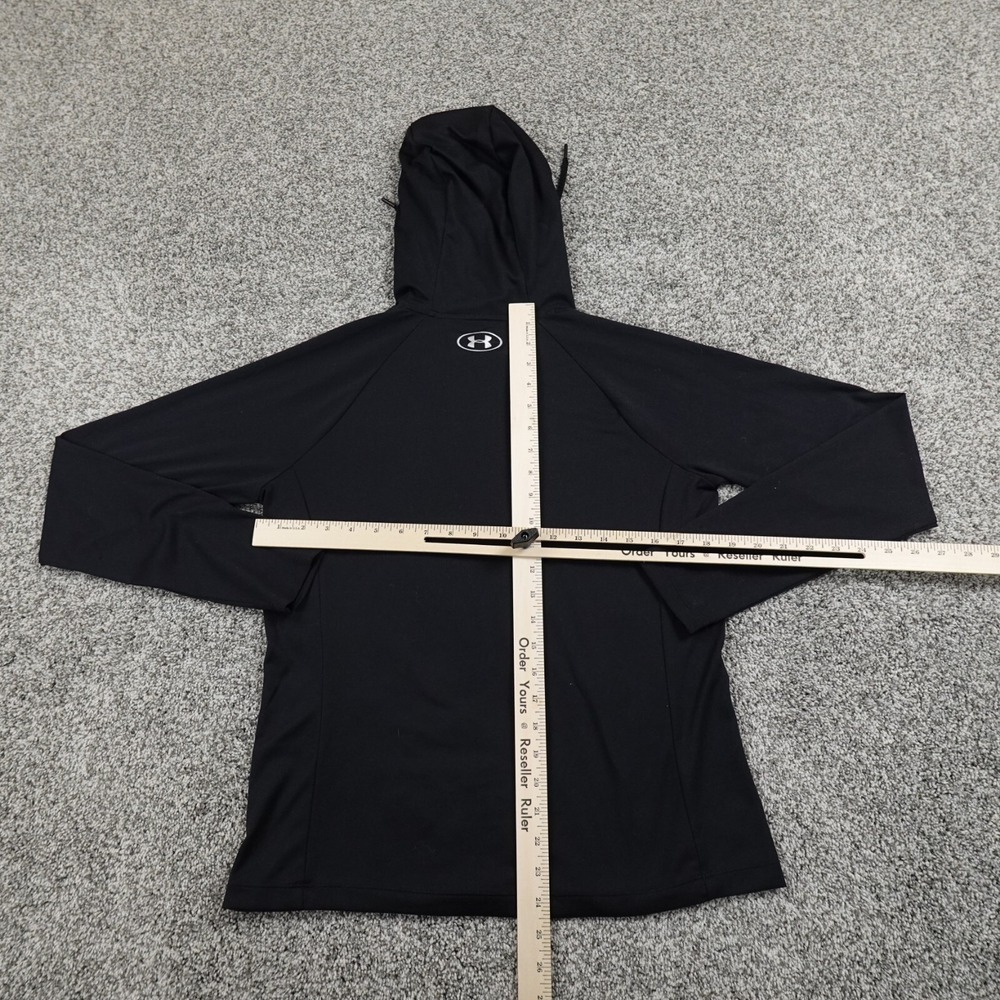 Under Armour Hoodie Womens M Black Loose HeatGear Sweater Sweatshirt‎ Pullover - Picture 7 of 10